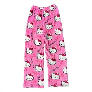 Pink hello kitty pajama pants